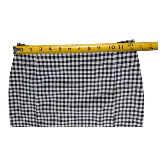 Love On A Hanger Black White Gingham Check Mini Pencil Skirt Size 3 Stretch 25W - Picture 3 of 9
